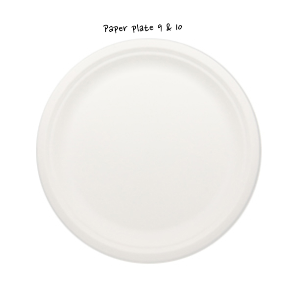 Paper Plate 9″ | Eco-friendly White Paper Plate | 9″ – 500 Pcs