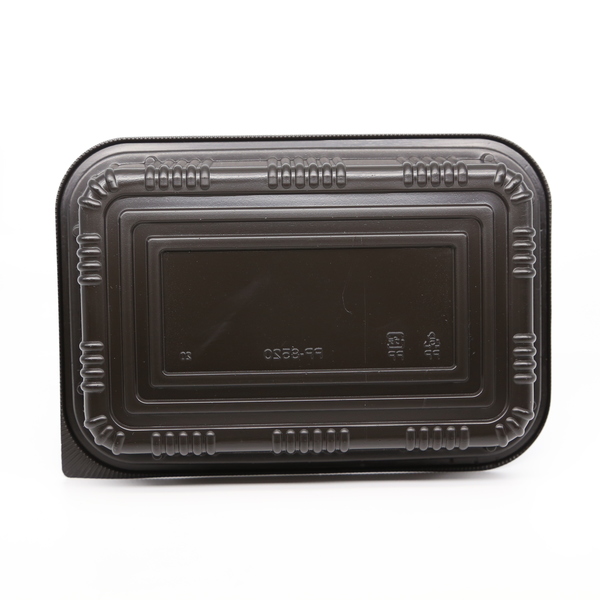 PP8525 | 9″ Black Rectangular Sushi Box W/ Lid – 300 Sets