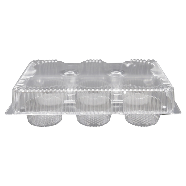 6 pack Muffin Container 10.56” x 7.02” x 2.84” (L*W*H) |Muffin Container | 200 (case)